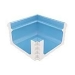 Переливной лоток керамический KP1 голубой, наружный угол