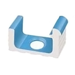 Переливной лоток керамический KP1 голубой, короткий с отверстием