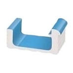 Переливной лоток керамический KP2 голубой, короткий