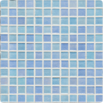 Стеклянная мозаичная смесь Vidrepur Shell Mix Blue № 551/552 (на сетке)