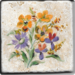 Плитка каменная Poolmagic декор Provance Цветы полевые-1 10х10