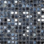 Стеклянная мозаичная смесь Vidrepur Elements Aura Black (на сетке)