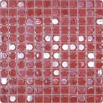 Стеклянная мозаичная смесь Vidrepur Elements Aura Soft Red (на сетке)