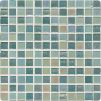 Стеклянная мозаичная смесь Vidrepur Shell Mix Green 553/554 (на сетке)