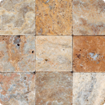 Плитка каменная Poolmagic плитка Alpes 10х10, незаполненный травертин