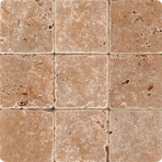 Плитка каменная Poolmagic плитка Toscana 10х10, незаполненный травертин