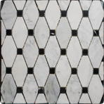 Мраморная мозаичная смесь ORRO Mosaic STONE ROMB CARRARA