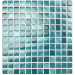 Мозаика стеклянная однотонная Antarra Cloudy PG4601, Бирюзовый, гладкая