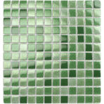 Мозаика стеклянная однотонная Antarra Cloudy PG4630, Зеленый, гладкая