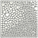 Мозаика стеклянная однотонная Antarra Drops mono DIR014,Светло-серый,гладкая (без лака)