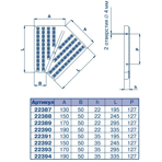Переливная решетка угол 45 град. Astral ширина 295 мм, высота 22 мм