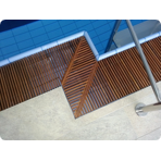 Переливная решетка жесткая Wood House 24х195, ширина планки 19 мм, материал ТИК