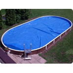 Покрывало плавающее овал Azuro для бассейна 9,1x4,6 м синее