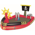 Детский бассейн Bestway игровой центр Пиратская лодка+вод. пушка, 191х140х97 см, 53041