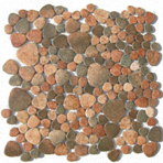 Керамическая мозаичная смесь Giaretta Морские камешки P-5, основа на сетке