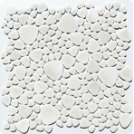 Мозаика керамическая однотонная Giaretta Морские камешки Icy Sand