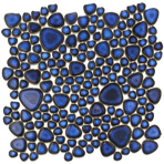 Мозаика керамическая однотонная Giaretta Морские камешки Cobalto