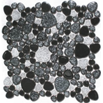 Керамическая мозаичная смесь Giaretta Морские камешки TP-33, основа на сетке