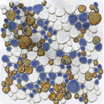 Керамическая мозаичная смесь Giaretta Морские камешки P-2, основа на сетке