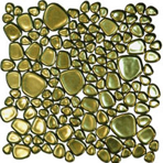 Мозаика керамическая однотонная Giaretta Морские камешки P-06, основа на сетке