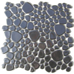 Мозаика керамическая однотонная Giaretta Морские камешки Silver