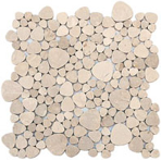 Мозаика каменная однотонная Giaretta Морские камешки PSN-62, основа на сетке