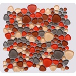 Мозаика стеклянная однотонная Giaretta Морские камешки PGX-50, на сетке