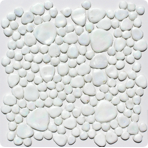 Мозаика стеклянная однотонная Giaretta Морские камешки Snow Ray