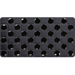 Мозаика стеклянная однотонная Giaretta Cristallo BLACK ICE, на сетке