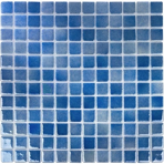 Мозаика стеклянная однотонная Castellon BP215 голубой перламутр