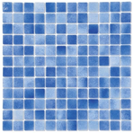 Мозаика стеклянная однотонная Castellon BP501(C531) голубая противоскользящая