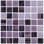 Стеклянная мозаичная смесь JNJ JN 20x20 см JN PLUM, на бумаге, лист 0.107 кв.м