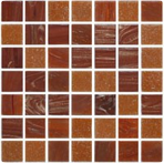 Стеклянная мозаичная смесь JNJ JN 20x20 см RED, на бумаге, лист 0.107 кв.м