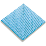 Плитка фарфоровая Serapool противоскользящая сетчатая 12,5х12,5 см, голубая, угол