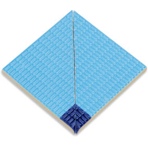 Плитка фарфоровая Serapool для римской лестницы внутренний угол 12,5х12,5 см, кобальт-голубая, с буртиком