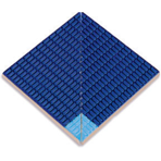 Плитка фарфоровая Serapool для римской лестницы внутренний угол 12,5х12,5 см, голубая-кобальт, с буртиком