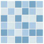 Фарфоровая мозаичная смесь Serapool голубой mix (3 цвета) 50x50 мм