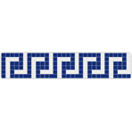 Бордюр из фарфоровой мозаики Serapool Seramin 50х50 мм кобальт-белый (80161.1)