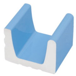 Переливной лоток керамический K1 голубой, короткий
