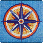 Стеклянное мозаичное панно Ezarri D-18 (фон 2505-A)