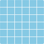 Мозаика фарфоровая однотонная Serapool 50х50 мм голубая