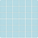 Мозаика фарфоровая однотонная Serapool 50х50 мм бледно-голубая