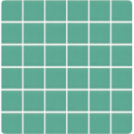 Мозаика фарфоровая однотонная Serapool 50х50 мм зеленая
