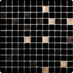 Стеклянная мозаичная смесь JNJ Gold Link 20х20, 327х327 мм JC 890