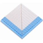 Плитка фарфоровая Serapool для римской лестницы наружный угол 12,5x12,5см, част.глаз, св.-голубой, с буртиком
