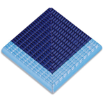 Плитка фарфоровая Serapool для римской лестницы наружный угол 12,5х12,5 см, голубая-кобальт, с буртиком