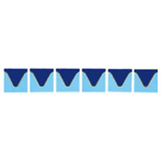 Бордюр из фарфоровой мозаики Serapool Miniser 50х50 мм кобальт-св.голубой (волна) (B)