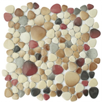Керамическая мозаичная смесь Giaretta Морские камешки 803, основа на сетке