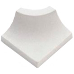 Плитка фарфоровая Serapool угловой элемент уголок сгибов 2 внутренних и наружного 4х4 см, белый (без глазури)