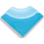 Плитка фарфоровая Serapool угловой элемент уголок сгибов 2 наружных и внутреннего 4х4 см, голубой